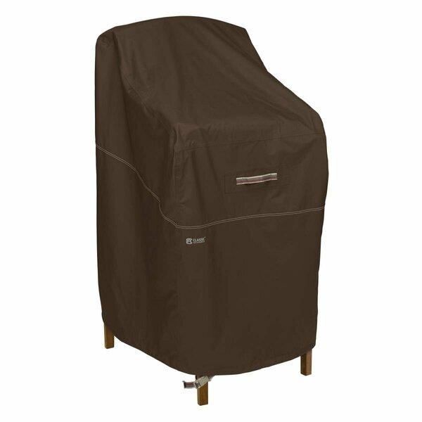 Classic Accessories Madrona Rain Proof Bar Height Chair Cover; Dark Cocoa - 48 x 26 x 28 in. CL57607